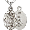 Sterling Silver 1/2in Our Lady of Guadalupe Medal & 18in Chain