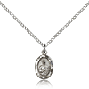 Sterling Silver 1/2in St Jude Charm & 18in Chain