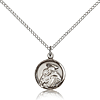Sterling Silver 5/8in St Anthony Charm & 18in Chain