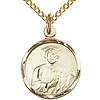 Gold Filled 5/8in Round St Jude Medal & 18in Chain