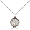 Sterling Silver 5/8in St Joseph Charm & 18in Chain