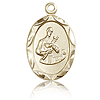 14kt Yellow Gold 3/4in St Gerard Medal