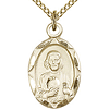 Gold Filled 3/4in St Jude Medal & 18in Chain