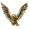 14KT Gold Eagle Victory Pendant with Diamond Pavé