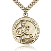 Gold Filled 7/8in St Gerard Medal & 24in Chain