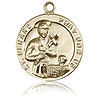 14kt Yellow Gold 7/8in St Gerard Medal