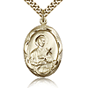 Gold Filled 1in St Gerard Medal & 24in Chain