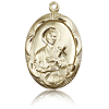 14k Yellow Gold 1in St Gerard Medal