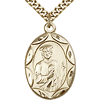 Gold Filled 1in St Jude Medal & 24in Chain