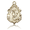14k Yellow Gold 3/4in St Elizabeth Shield Medal
