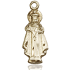 14kt Yellow Gold 3/4in Infant of Prague Figure Pendant
