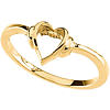 14kt Yellow Gold Open Heart Promise Ring
