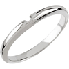 14kt White Gold Wedding Band for Solitaire No. 3