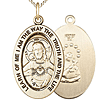 Gold Filled 7/8in Scapular Medal with 18in Chain
