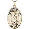 Gold Filled 7/8in Our Lady of Guadalupe Medal with 18in Chain
