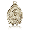 14kt Yellow Gold 3/4in Ornate Scapular Medal