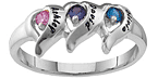 Sterling Silver Flames of Love Ring