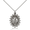 Sterling Silver 1in Lady of Perpetual Help Medal & 18in Chain