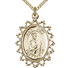 Gold Filled 3/4in Fancy St Jude Medal & 18in Chain