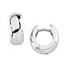Sterling Silver 1/2in Domed Hinged Earrings