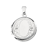 Sterling Silver 5/8in Round Floral Locket