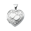 Sterling Silver Two Hearts Locket 3/4in
