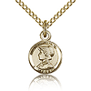 Gold Filled 3/8in St Elizabeth Charm & 18in Chain