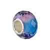 Kera Sterling Silver Blue and Purple Faceted Glass Bead