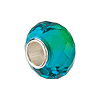 Kera Blue & Green Faceted Glass Bead