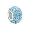 Kera Bead With Pavé Aquamarine Crystals