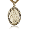 Gold Filled 1in Sacred Heart of Jesus Scapular Medal & 24in Chain