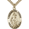 Gold Filled 1in Caridad del Cobre Medal & 24in Chain