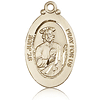 14kt Yellow Gold 1 1/8in St Jude Medal