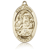 14k Yellow Gold Oval St Joseph Medal 1 1/8in