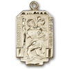 14k Yellow Gold St Christopher Be My Guide Medal 1in