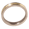 4mm Titanium Satin Band with 14kt Yellow Gold Inlay