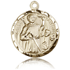 14kt Yellow Gold 7/8in St Genesius Medal