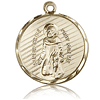 14kt Yellow Gold 1in St Peregrine Medal