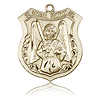 14kt Yellow Gold 1in St Michael the Archangel Medal