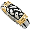 Sterling Silver and 14k Yellow Gold Braided Design Ring