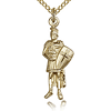 Gold Filled 1in St Florian Pendant & 18in Chain