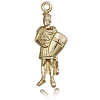 14kt Yellow Gold 1in St Florian Pendant