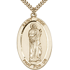 Gold Filled 1 5/8in St Jude Medal & 24in Chain