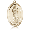 14kt Yellow Gold 1 5/8in St Jude Medal