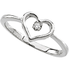 14kt White Gold .02 ct Diamond Heart Promise Ring