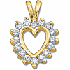 14kt Yellow Gold 1/3 CT TW Diamond Heart Pendant
