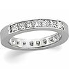 14k White Gold 3/4 CT TW Princess-cut Diamond 7 Stone Ring