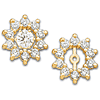 14kt Yellow Gold 3/4 CT TW Diamond Earring Jackets