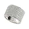Sterling Silver Pavé Cubic Zirconia Band Size 7