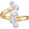 1/2 CT TW Right Hand Diamond Ring